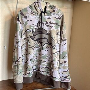 Men's Camouflage Hoodie with Denver Broncos Logo